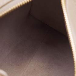Pre Owned Louis Vuitton Taupe Grey Leather Side Trunk MM Bag