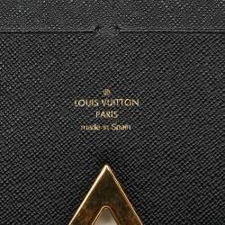 Pre Owned Louis Vuitton Black Monogram Canvas and Leather Kimono Wallet