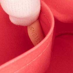 Pre Owned Louis Vuitton Red Monogram Vernis Alma BB