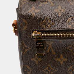 Pre Owned Louis Vuitton Brown Monogram Pochette Metis