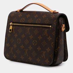 Pre Owned Louis Vuitton Brown Monogram Pochette Metis