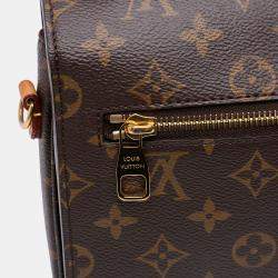 Pre Owned Louis Vuitton Brown Monogram Pochette Metis