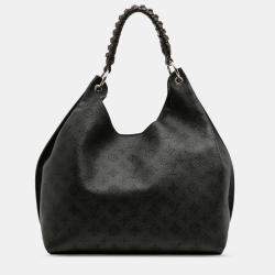 Pre Owned Louis Vuitton Black Monogram Mahina Carmel