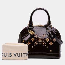 Pre Owned Louis Vuitton Purple Monogram Vernis Flower Alma BB