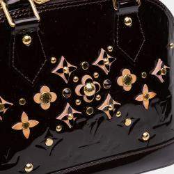 Pre Owned Louis Vuitton Purple Monogram Vernis Flower Alma BB