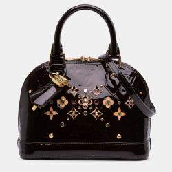 Pre Owned Louis Vuitton Purple Monogram Vernis Flower Alma BB