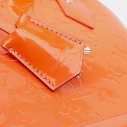Pre Owned Louis Vuitton Orange Monogram Vernis Alma BB