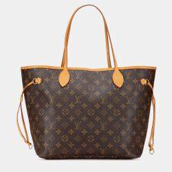 Pre Owned Louis Vuitton Brown Monogram Neverfull MM