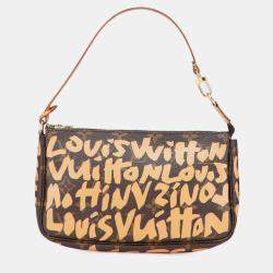 Pre Owned Louis Vuitton Brown Stephen Sprouse Monogram Graffiti Pochette Accessoires