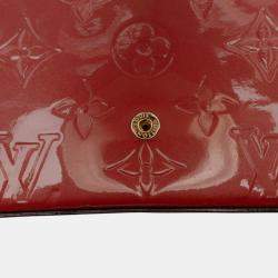 Pre Owned Louis Vuitton Pink Monogram Vernis Pochette Felicie Valentine Dog