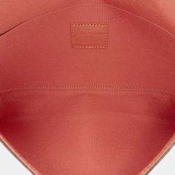 Pre Owned Louis Vuitton Pink Monogram Vernis Pochette Felicie Valentine Dog