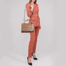 Pre Owned Louis Vuitton Brown Leather Lockme II Bag