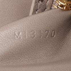 Pre Owned Louis Vuitton Gris Ostrich Alma GM Bag