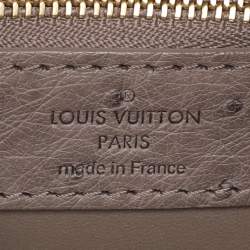 Pre Owned Louis Vuitton Gris Ostrich Alma GM Bag