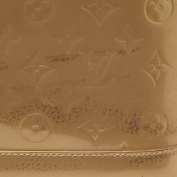 Pre Owned Louis Vuitton Beige Poudre Monogram Vernis Alma PM Bag
