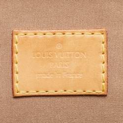 Pre Owned Louis Vuitton Beige Poudre Monogram Vernis Alma PM Bag