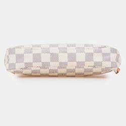 Pre Owned Louis Vuitton White Damier Azur Pochette Accessoires
