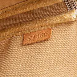Pre Owned Louis Vuitton White Damier Azur Pochette Accessoires