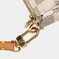 Pre Owned Louis Vuitton White Damier Azur Pochette Accessoires