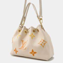 Pre Owned Louis Vuitton LV Summer Beige Monogram Empreinte Leather Handle Bag