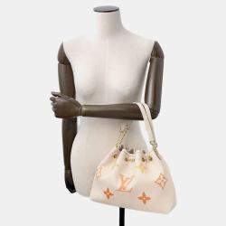 Pre Owned Louis Vuitton LV Summer Beige Monogram Empreinte Leather Handle Bag