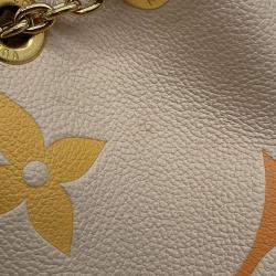 Pre Owned Louis Vuitton LV Summer Beige Monogram Empreinte Leather Handle Bag