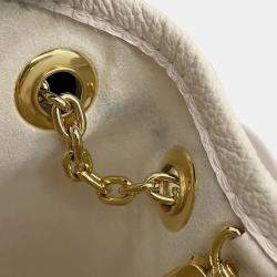 Pre Owned Louis Vuitton LV Summer Beige Monogram Empreinte Leather Handle Bag