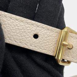 Pre Owned Louis Vuitton LV Summer Beige Monogram Empreinte Leather Handle Bag