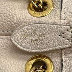 Pre Owned Louis Vuitton LV Summer Beige Monogram Empreinte Leather Handle Bag