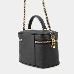 Pre Owned Louis Vuitton Black Monogram Empreinte Leather PM Vanity Bag