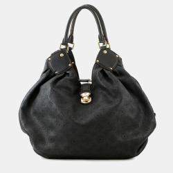 Pre Owned Louis Vuitton Mahina Noir Monogram Mahina Size L