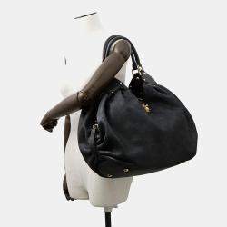 Pre Owned Louis Vuitton Mahina Noir Monogram Mahina Size L