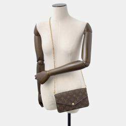 Pre Owned Louis Vuitton Felicie Pochette Fuchsia Monogram
