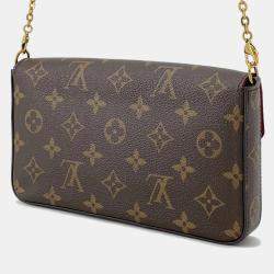 Pre Owned Louis Vuitton Felicie Pochette Fuchsia Monogram