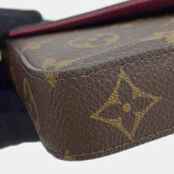 Pre Owned Louis Vuitton Felicie Pochette Fuchsia Monogram