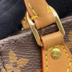 Pre Owned Louis Vuitton Petit Sac Plat Brown Monogram