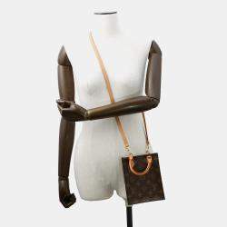 Pre Owned Louis Vuitton Petit Sac Plat Brown Monogram