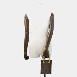 Pre Owned Louis Vuitton Petit Sac Plat Brown Monogram