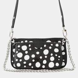 Pre Owned Louis Vuitton Lv X Yk Multi Pochette Accessoires Noir Monogram Empreinte Leather Infinity Dot