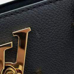 Pre Owned Louis Vuitton Padlock & Go Noir Grained Calf Leather