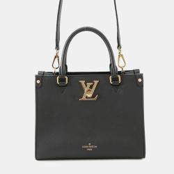 Pre Owned Louis Vuitton Padlock & Go Noir Grained Calf Leather