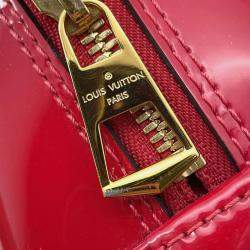 Pre Owned Louis Vuitton Alma Scarlet Monogram Vernis Leather Size Bb