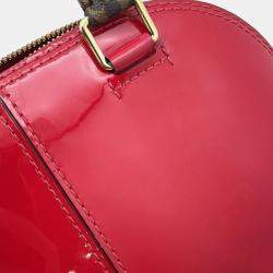 Pre Owned Louis Vuitton Alma Scarlet Monogram Vernis Leather Size Bb