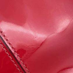 Pre Owned Louis Vuitton Alma Scarlet Monogram Vernis Leather Size Bb