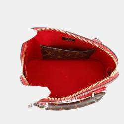 Pre Owned Louis Vuitton Alma Scarlet Monogram Vernis Leather Size Bb