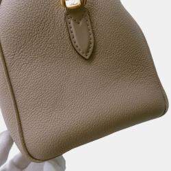 Pre Owned Louis Vuitton Speedy Bandouliere Tourterelle Monogram Empreinte Leather Size 25