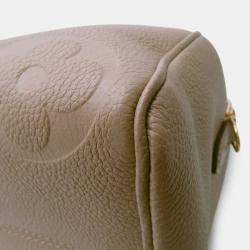 Pre Owned Louis Vuitton Speedy Bandouliere Tourterelle Monogram Empreinte Leather Size 25