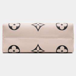 Pre Owned Louis Vuitton Beige Monogram Empreinte Giant Crafty Onthego GM