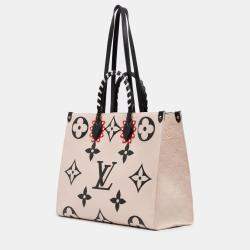 Pre Owned Louis Vuitton Beige Monogram Empreinte Giant Crafty Onthego GM