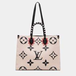 Pre Owned Louis Vuitton Beige Monogram Empreinte Giant Crafty Onthego GM